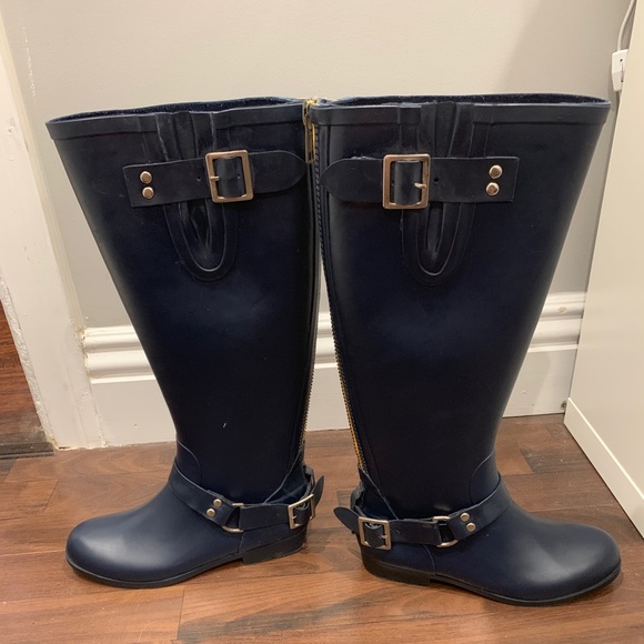 Steve Madden Navy rain boots - Picture 2 of 6